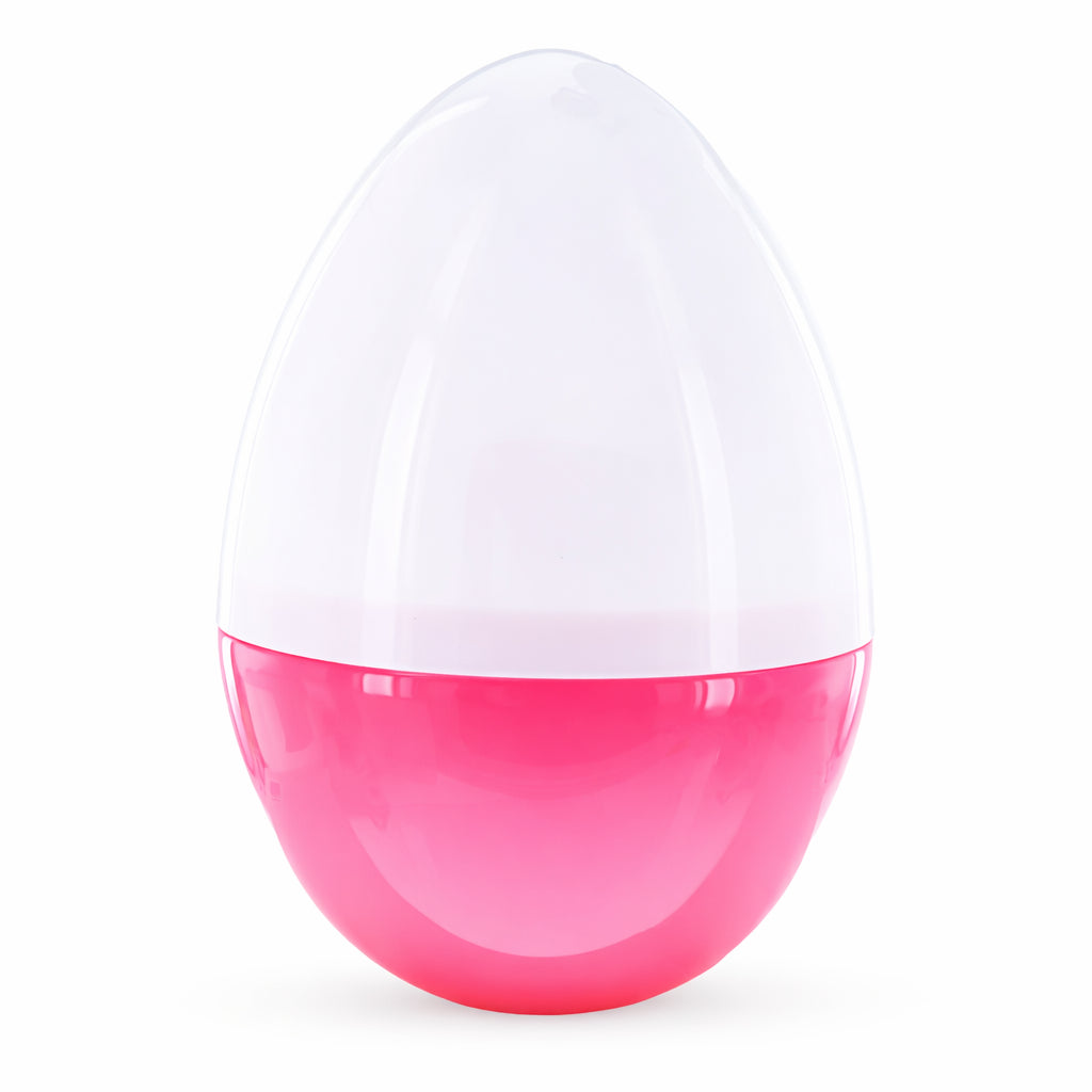 Large Bunny Giant Jumbo Size White and Pink Plastic Easter Egg 10 InchesChina , dimensions in inches: 10 x 7 x 7
