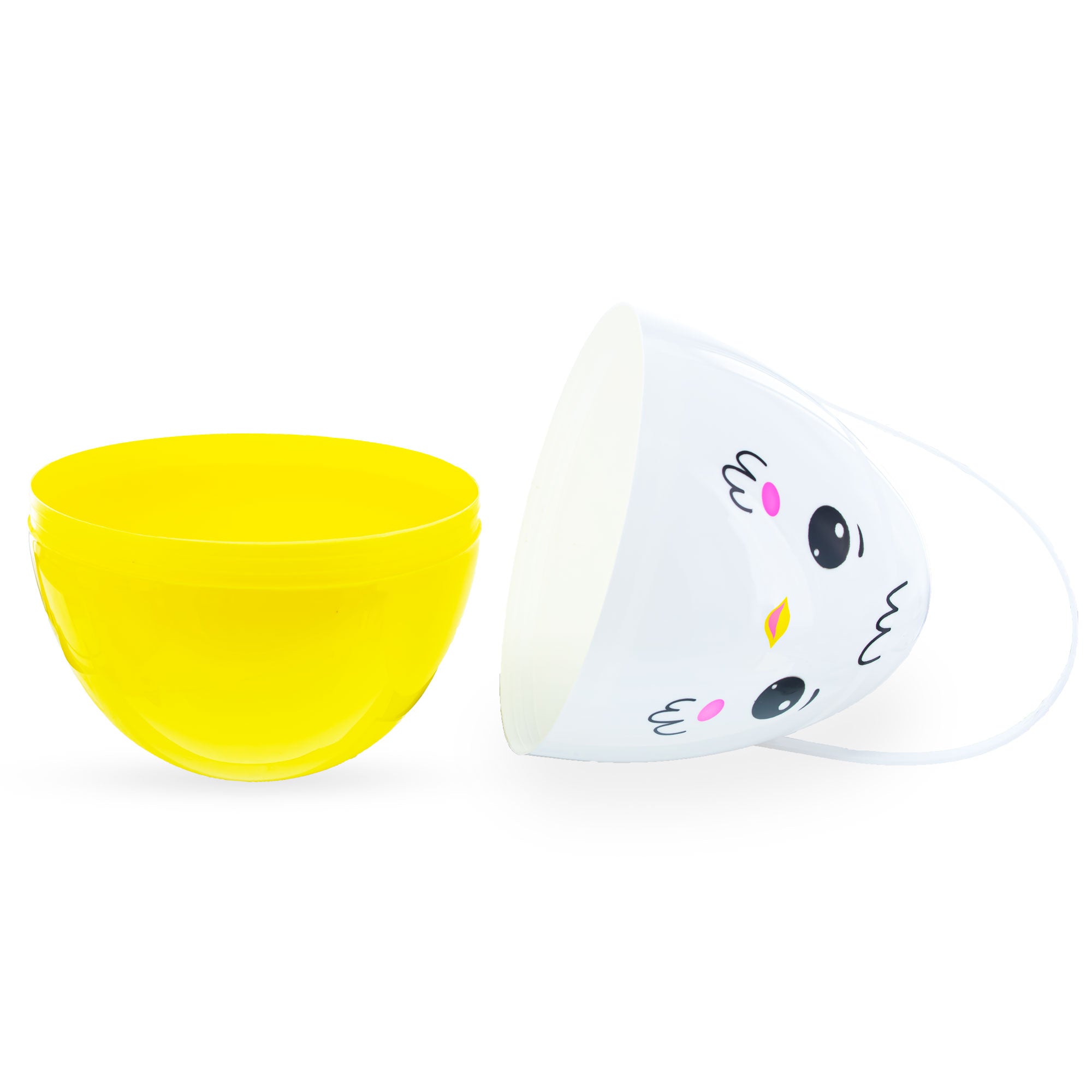 Giant Jumbo Large Size White and Yellow Chick Plastic Easter Egg 10 InchesChina , dimensions in inches: 10 x 7 x 7