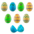 Set of 8 Sugar cCoated Geometric Plastic Easter Eggs 2.25 Inches in Multi color Oval