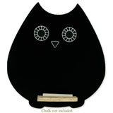 Set of 2 Owl-Shaped Chalkboards Blackboards for Erasable Hanging Signs and Displays , dimensions in inches: 9.7 x  x 9.5