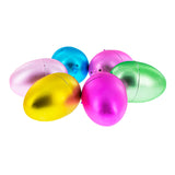 Shop Set of 6 Matte Metallic Finish Large Plastic Easter Eggs 3.15 Inches. Buy Easter Eggs Plastic Solid Color Multi Oval Plastic for Sale by Online Gift Shop BestPysanky large Easter eggs plastic vibrant matte safety hinged fillable festive durable multicolored celebration toys candy gifts spring egg hunt Easter decorations
