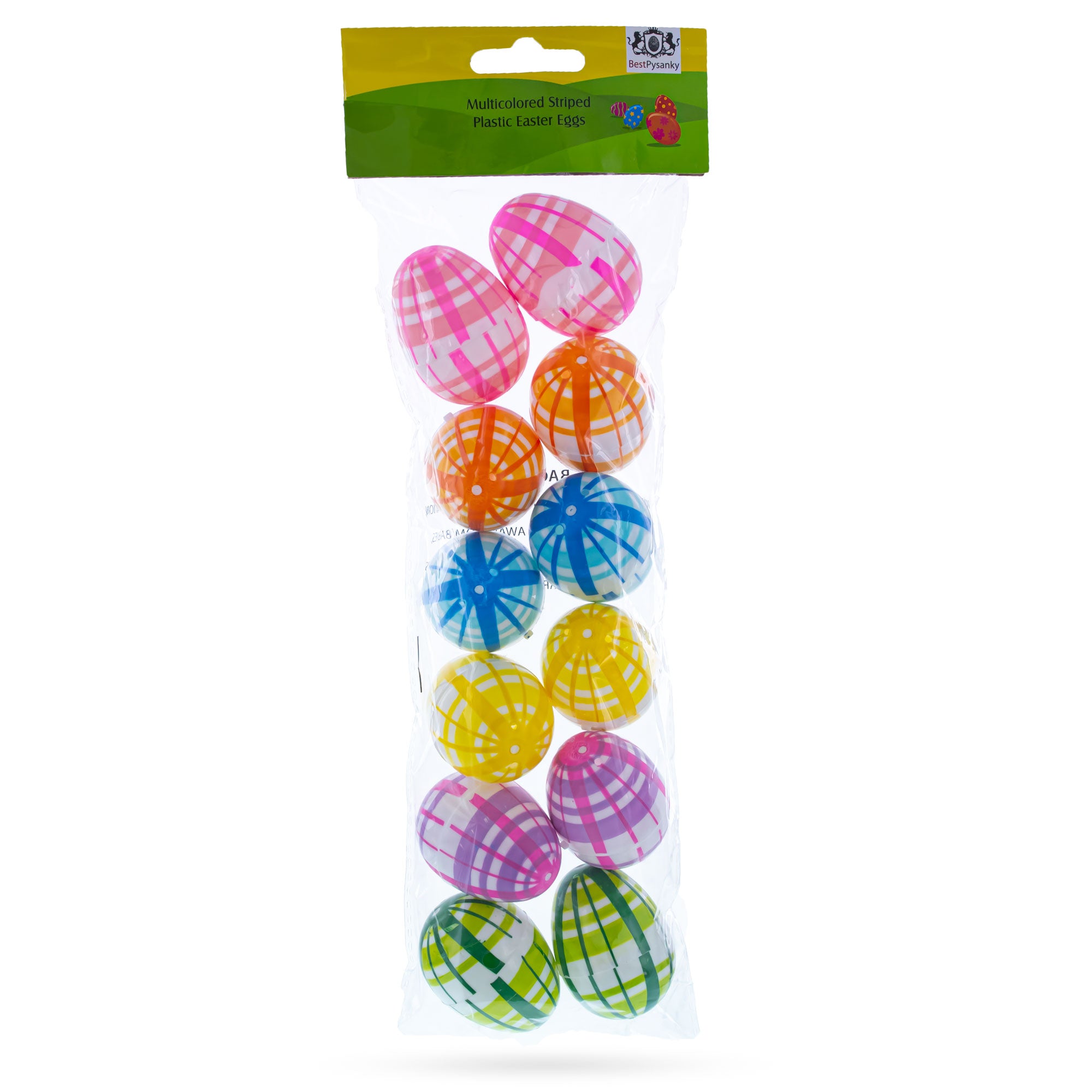 Shop Set of 12 Fillable Easter Eggs Multicolor Plaid Plastic Hinged Eggs 2.25 Inches. Buy Easter Eggs > Plastic Multi Oval