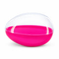 Large Fillable Clear Top Plastic Easter Egg 5.1 Inches in Pink color Oval