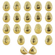 Golden Sparkle: Set of 20 Gold Glittered Fillable Plastic Easter Eggs 2.25 Inches in Gold color, Oval shape