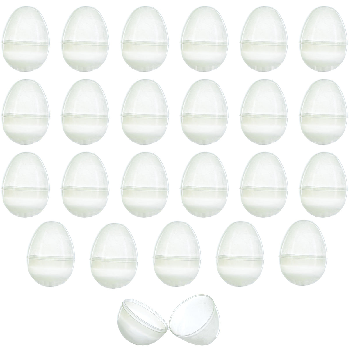 Glow in the Dark: Set of 24 Noctilucent Fillable Easter Eggs, Each 2.25 Inches in Multi color, Oval shape