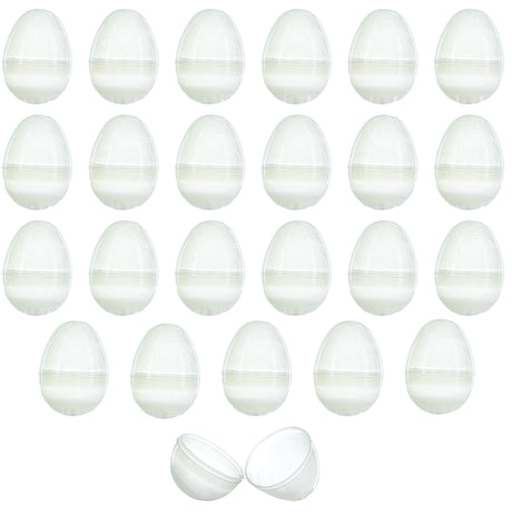 Glow in the Dark: Set of 24 Noctilucent Fillable Easter Eggs, Each 2.25 Inches in Multi color, Oval shape