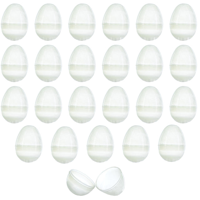 Set of 24 Glow in the Dark Noctilucent Fillable Easter Eggs 2.25 Inches in  color Oval