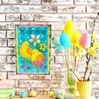 Wood Easter Chicks Spring Welcome Decorative Plaque Wall Sign 10 Inches in Multi color Rectangle