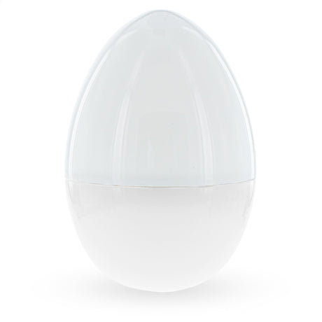 Giant Size Fillable Two Shades White Plastic Easter Egg 12 Inches in Clear color, Oval shape
