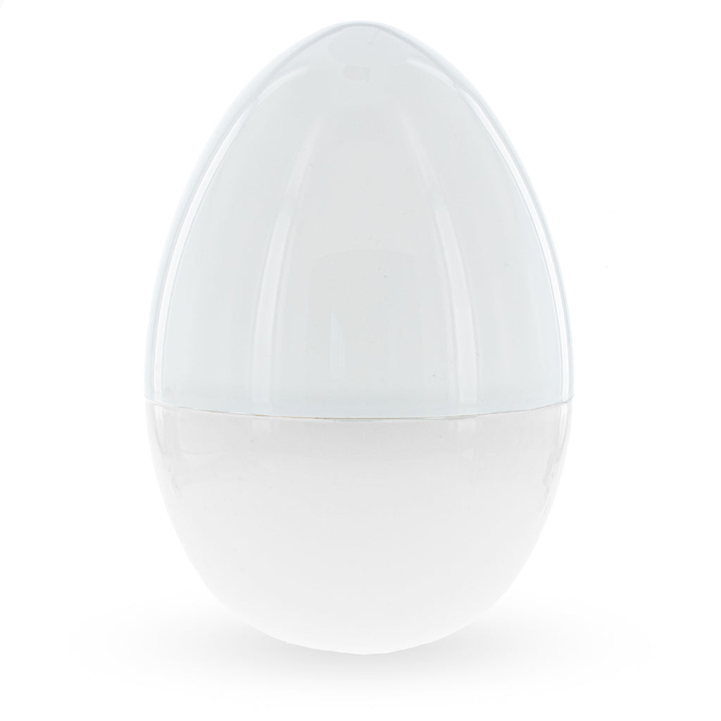 Giant Size Large Two Shades White Plastic Easter Egg 12 Inches in Clear color Oval