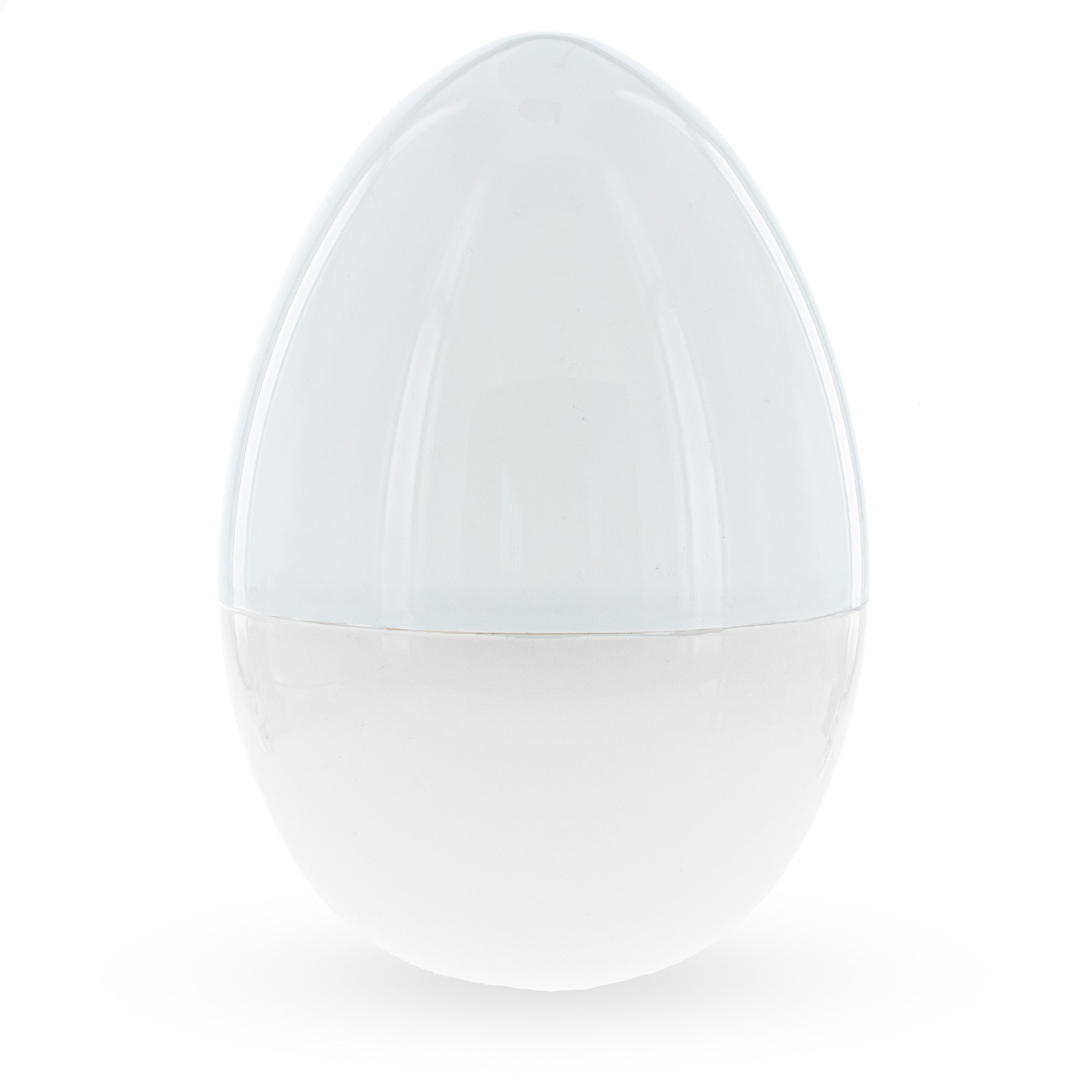 Giant Size Large Two Shades White Plastic Easter Egg 12 Inches in Clear color Oval