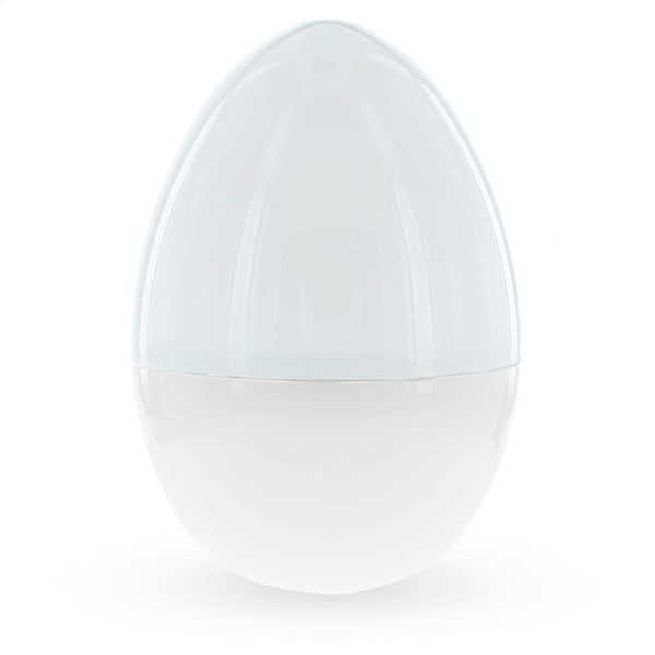 Giant Size Fillable Two Shades White Plastic Easter Egg 12 Inches in Clear color, Oval shape