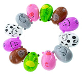 Set of 12 Animal-Themed Plastic Easter Eggs 2.25 Inches ,dimensions in inches: 2.25 x  x 1.5