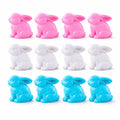 Set of 12 Multicolored Bunnies Fillable Plastic Easter Eggs in Multi color
