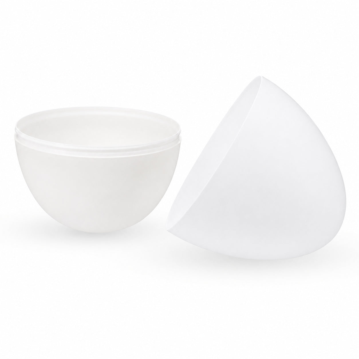 Giant Extra Large White Plastic Easter Egg Two Tones 12 InchesChina , dimensions in inches: 12 x 7.5 x 7.5