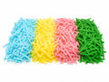 4-Color Pastel Easter Basket Grass Crinkle Paper Shred Filler 4 oz in Multi color