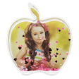 Juicy Memories: Apple-Shaped Clear Acrylic Plastic Water Globe Picture Frame in Clear color,  shape