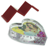 Heartfelt Moments: Clear Acrylic Plastic Water Globe Picture Frame ,dimensions in inches: 3.9 x  x 4