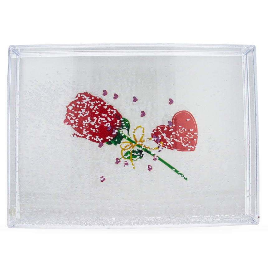 Rectangular Clear Acrylic Plastic Water Globe Picture Frame in Clear color Rectangular