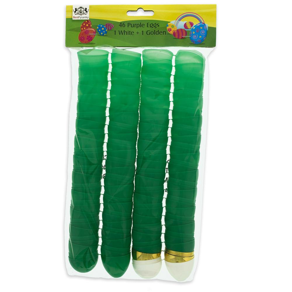 Shop Set of 46 Green Plastic Eggs, 1 White Egg, and 1 Golden Easter Egg. Buy Easter Eggs > Plastic > Solid Color Green Oval