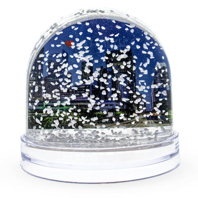 Wood Los Angeles Clear Acrylic Plastic Snow Water Globe Picture Frame in Clear color