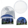 Los Angeles Clear Acrylic Plastic Snow Water Globe Picture Frame ,dimensions in inches: 3.3 x 3.3 x 3.3