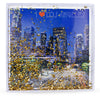 Wood Los Angeles Clear Acrylic Square Water Globe Picture Frame in Black color Square