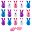 Plastic Sweet Bunny Surprise: Set of 16 Fillable Rabbit-Shaped Plastic Easter Eggs, 3.25 Inches in Multi color Oval