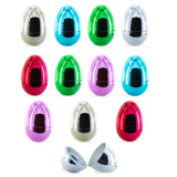 Plastic Shiny Metallic Easter Eggs: Set of 12 Multicolored Plastic Eggs, 3.05 Inches in Multi color Oval