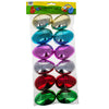 Shiny Metallic Easter Eggs: Set of 12 Multicolored Plastic Eggs, 3.05 Inches ,dimensions in inches: 3.05 x 15 x 2.1