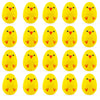 Cheerful Chicks: Set of 20 Chicks Fillable Plastic Easter Eggs 2.25 Inches in Yellow color, Oval shape