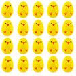 Plastic Set of 20 Chicks Fillable Plastic Easter Eggs 2.25 Inches in Yellow color Oval