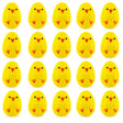 Plastic Cheerful Chicks: Set of 20 Chicks Fillable Plastic Easter Eggs 2.25 Inches in Yellow color Oval