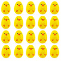 Set of 20 Chicks Fillable Plastic Easter Eggs 2.25 Inches in Yellow color Oval
