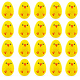 Plastic Cheerful Chicks: Set of 20 Chicks Fillable Plastic Easter Eggs 2.25 Inches in Yellow color Oval