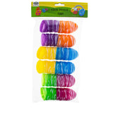 Set of 24 Colorful Zebra Print Fillable Plastic Easter Eggs 2.25 Inches