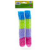 Set of 24 Colorful Polka Dot Printed Fillable Plastic Easter Eggs 2.25 Inches , dimensions in inches: 2.25 x 1.7 x 1.7