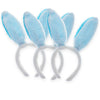 Set of 3 Blue Fabric Bunny Ear Headbands, Each 11.7 Inches ,dimensions in inches: 11.7 x 12 x 4.6