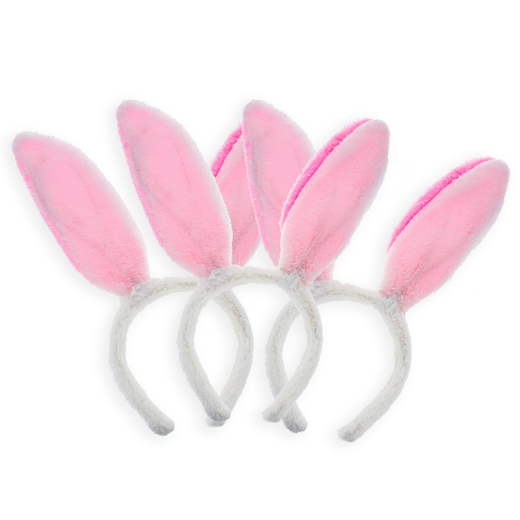 Set of 3 Costume Bunny Ear Headbands in Bright Pink, Each 11.7 InchesChina , dimensions in inches: 11.7 x 11.7 x 4.6