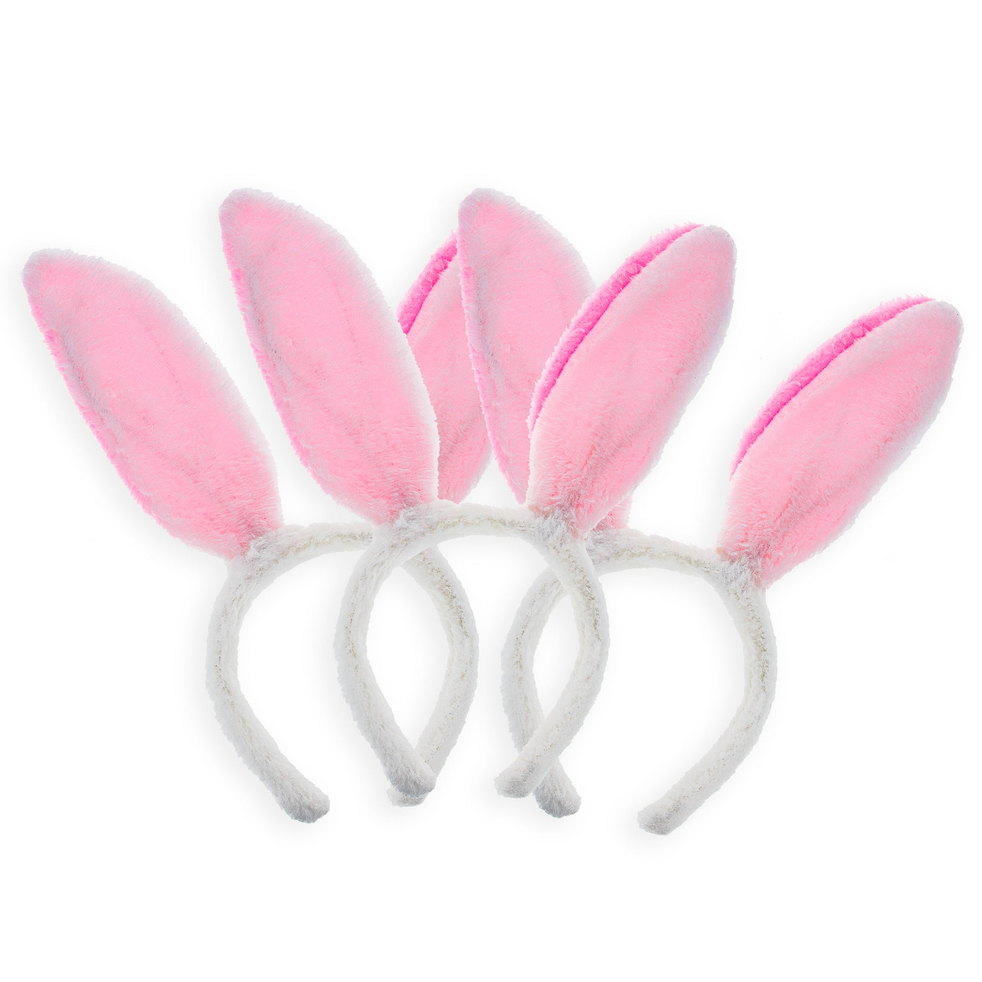 Set of 3 Costume Bunny Ear Headbands in Bright Pink, Each 11.7 InchesChina , dimensions in inches: 11.7 x 11.7 x 4.6