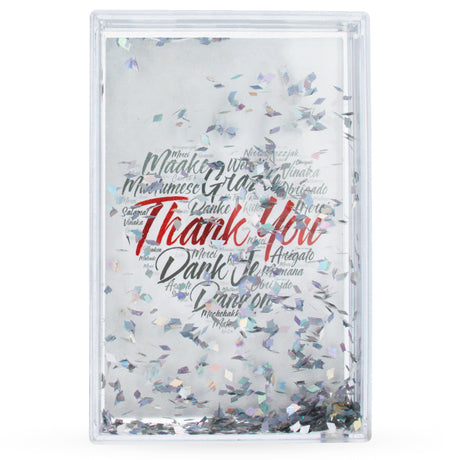 Father's Day Clear Rectangular Plastic Glitter Water Picture Frame in Clear color, Rectangle shape