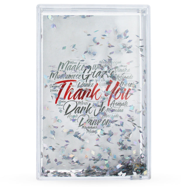 Father's Day Clear Rectangular Plastic Glitter Water Picture Frame in Clear color Rectangle