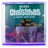 Plastic Sparkling Square: Clear Plastic Glitter Water Picture Frame in Clear color Square