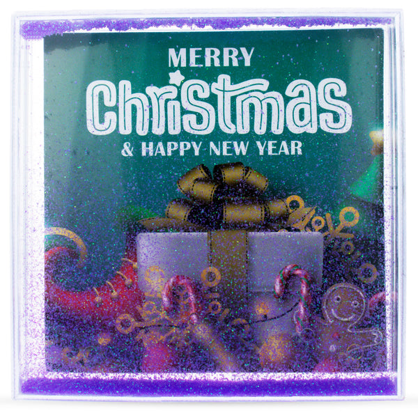 Square Clear Plastic Glitter Water Picture Frame by BestPysanky