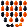 Plastic Halloween Theme Set of 12 Orange and 12 Black Plastic Easter Eggs 2.25 Inches in Orange color Oval