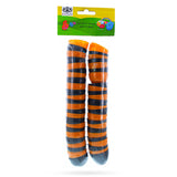 Halloween Theme Set of 12 Orange and 12 Black Plastic Easter Eggs 2.25 Inches , dimensions in inches: 2.25 x 1.75 x 1.75