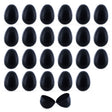 24 Matte Blackboard Plastic Easter Eggs, Each 2.25 Inches in Black color Oval