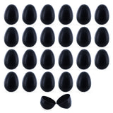 24 Matte Blackboard Plastic Easter Eggs, Each 2.25 Inches in Black color Oval
