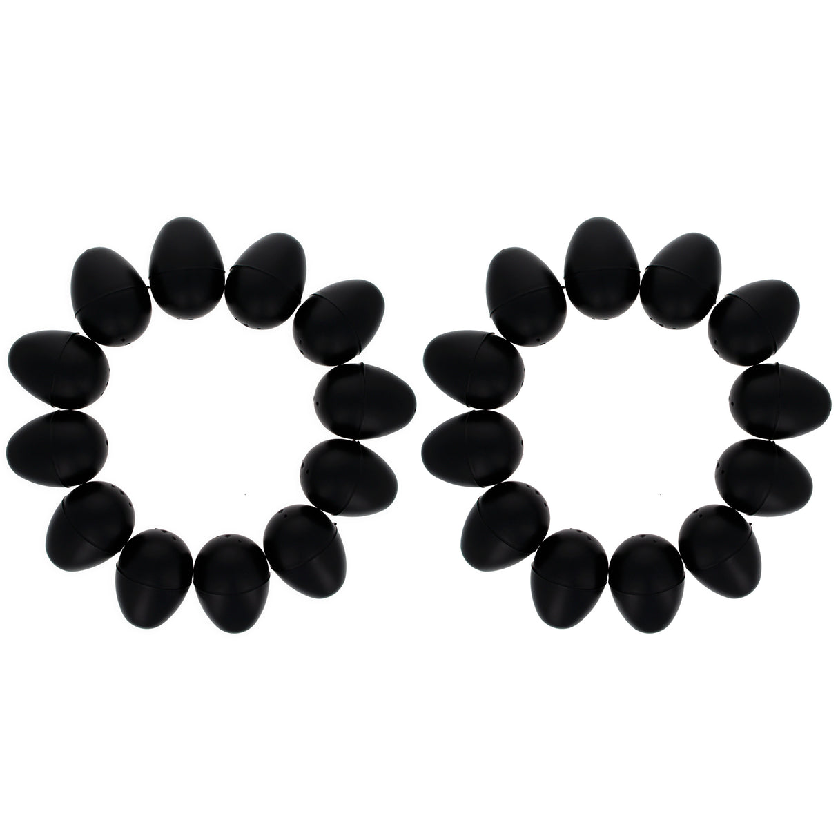 Erasable Fun: Set of 24 Matte Blackboard Plastic Easter Eggs, Each 2.25 Inches in Black color, Oval shape