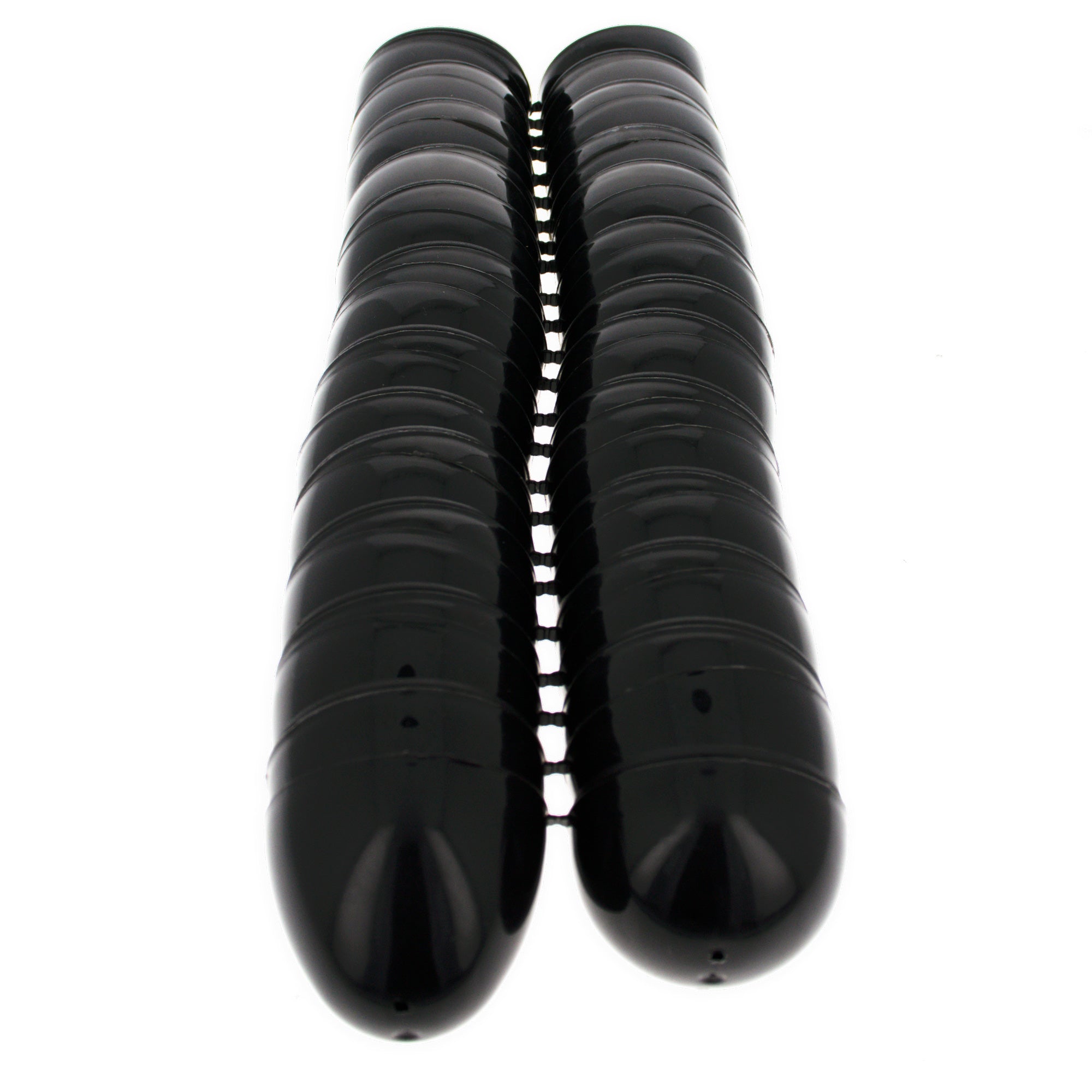 Set of 24 Shiny Glossy Black Plastic Easter Eggs, Each 2.25 InchesChina , dimensions in inches: 2.25 x 1.65 x 1.65